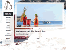Tablet Screenshot of lilisbeachbar.com